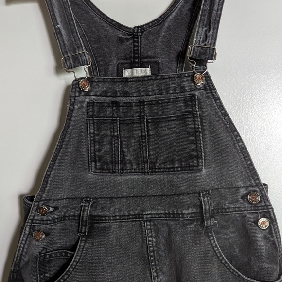 RARE Vintage 1990s Moda Intl Black Overalls Size M/L - Picture 5 of 12